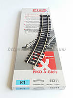 Рельсовий матеріал PIKO A-Gleis радіусна рейка R1 ( радіус кривої 360 мм 30°) 1 шт., масштабу 1:87,H0