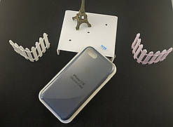 Чохол Silicone Case для iPhone 7 темно-синій DARK BLUE (8 колір), чохол протиударний на айфон 7 з мікрофіброю