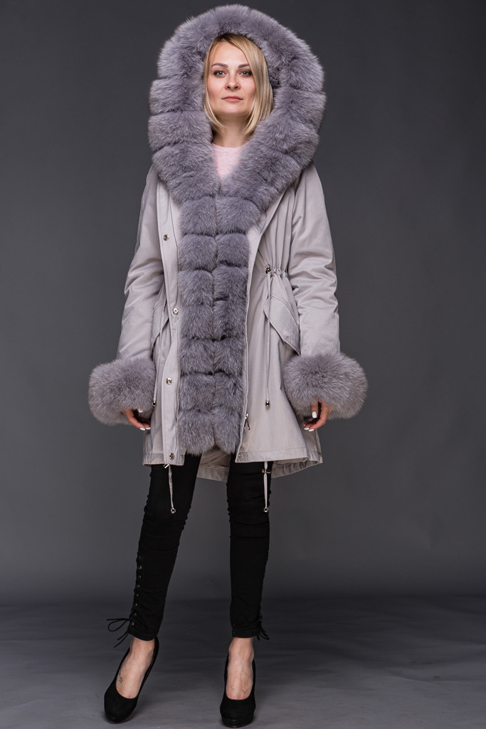 Женская парка с натуральным мехом песца: продажа, цена в Украине ...