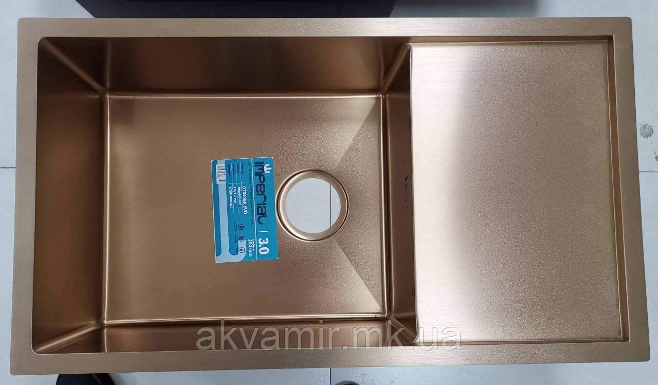 Мийка Imperial D7844BR PVD bronze satin Handmade 3.0/1.2 mm (нерж. сталь)