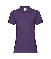 Женская футболка поло хлопок премиум фиолетовая 030-РЕ