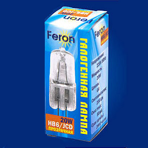 Лампа капсульна галогенова Feron JCD HB6 220V/35W G5.3 2000H