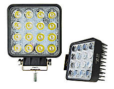 Фара додаткова LED 48W (16x3W Epistar) квадратна, 3070lm, 9-32V (Flood) 950-990310015