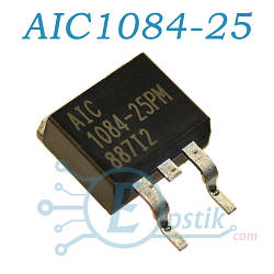 AIC1084-25PM стабілізатор напруги 2.5В 5А TO263