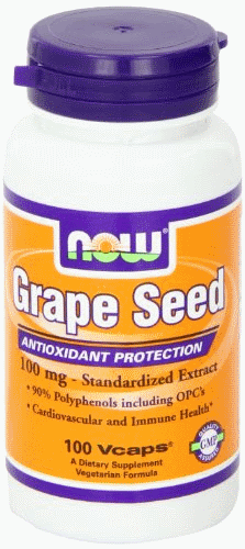 Екстракт кісточок винограду, Now Foods, Grape Seed, 100 mg, 100 Caps