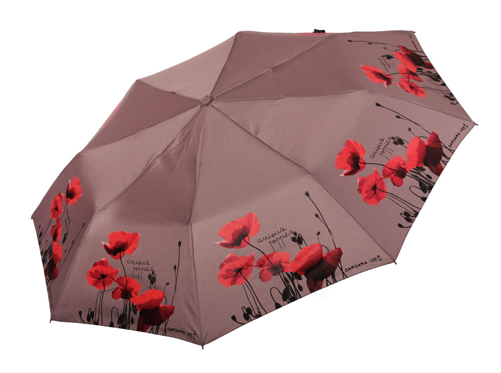 Жіноча парасолька BARBARA VEE ( автомат/напівавтомат) арт. PP100 RD