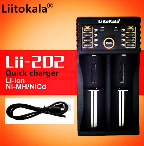 Зарядний пристрій LiitoKala Lii-202 (Li-ion, Ni-MH, Ni-Cd)