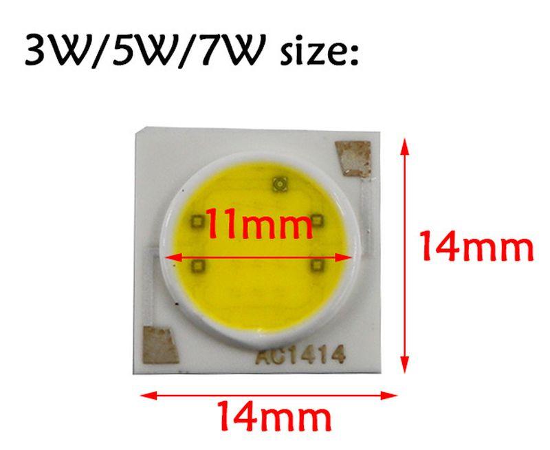 Кераміка LEd cob Smart IC 7w 220V 6000K Круглий Світлодіод 7 вт COB