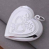 Кулон Серце для фото медальйон зі джгутиком, фото 2