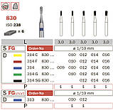 830/010 М Бори алмазні для турбінного наконечника FG Diaswiss Diaswiss (Діасвісс) Швейцарія , цін/кат 1, фото 2