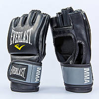 Перчатки для смешанных единоборств MMA PU EVERLAST PRO STYLE GRAPPLING (р-р S-XL, черный)