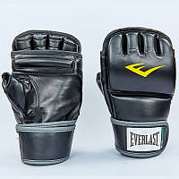 Перчатки для смешанных единоборств MMA PU EVERLAST HEVY BAG (р-р S-M, черный)