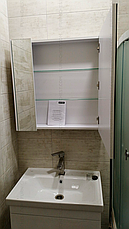 Дзеркальна шафа для ванної кімнати Ельба Z-70 (з підсвічуванням) Юввис, фото 3