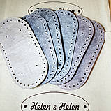 Шкіряне дно 20 х9,5 укріплене сірого кольору., фото 3