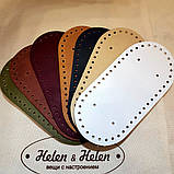 Шкіряне дно 20 х9,5 укріплене сірого кольору., фото 4