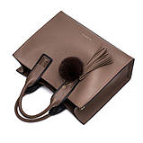 Модна жіноча сумка-шопер. Сумка тоут жіноча класична (рожева), фото 7