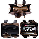 Модна жіноча сумка-шопер. Сумка тоут жіноча класична (рожева), фото 10