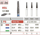 851/012 G Бори алмазні для турбінного FG наконечника Diaswiss Diaswiss (Діасвісс) Швейцарія , цін/кат 1, фото 2