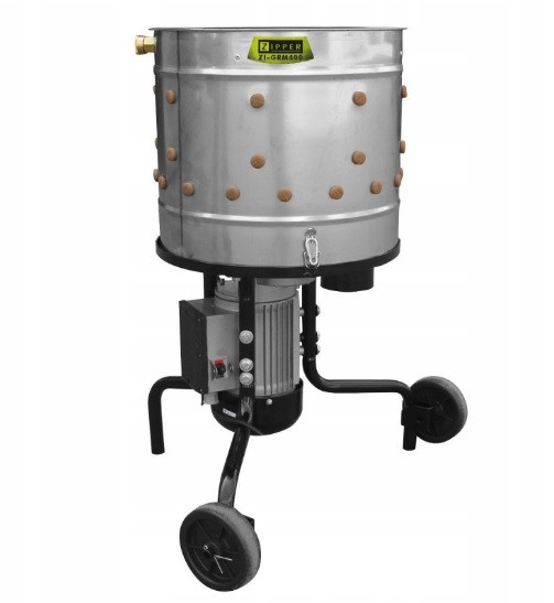 Машина для ощипування птиці Zipper ZI-GRM400 (Австрія) | Перознімальна машина для курей бройлерів | зняття пера