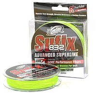 Шнур Sufix 832 braid 120m, 0.15mm, 20lb/9.2kg - neon lime