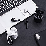 Бездротові навушники блютуз гарнітура Bluetooth 5.0 Wi-pods X10 навушники з мікрофоном чорні, фото 6