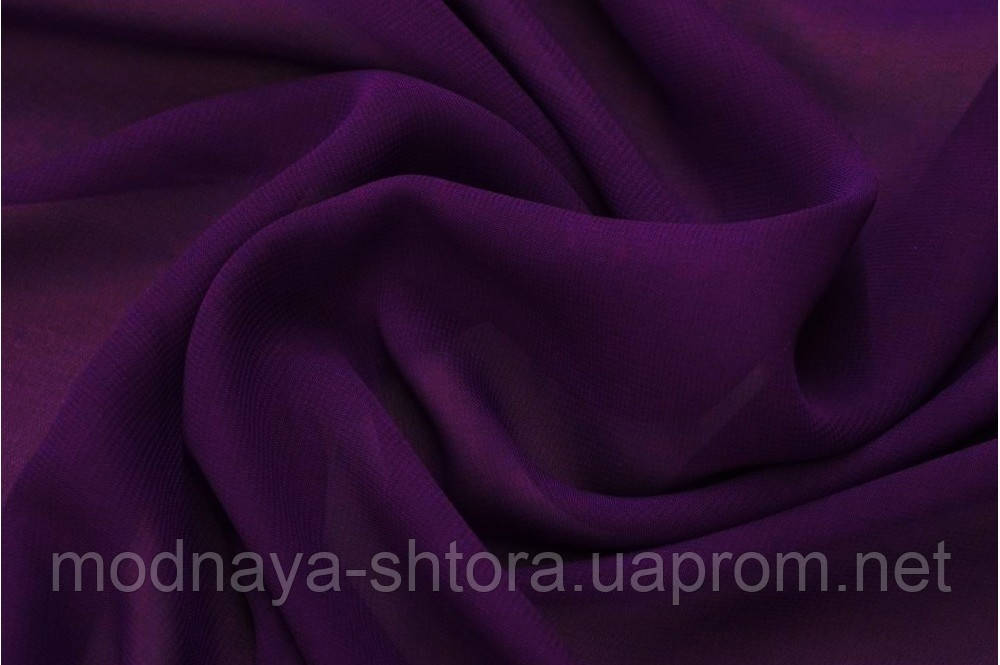 Шифон (вуаль) однотонний темно-фіолетовий
