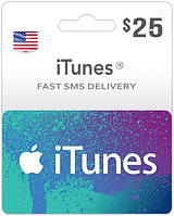 Подарочная карта iTunes Apple / App Store Gift Card на сумму 25 usd, US-регион