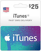 Подарункова карта iTunes Apple / App Store Gift Card на суму 25 usd, US-регіон