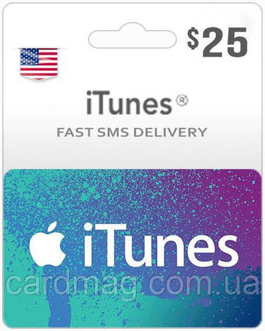 Подарункова карта iTunes Apple / App Store Gift Card на суму 25 usd, US-регіон, фото 1