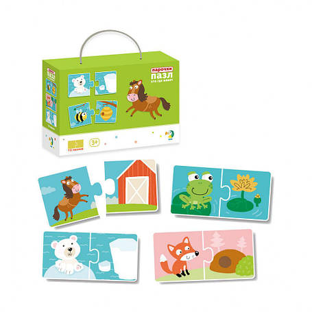 Дитячий Пазл DoDо Звірята та їхні будиночки, фото 1