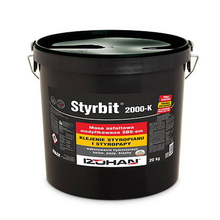 Клей-мастика гідроізоляція Izolex STYRBIT 2000 20 кг, фото 2