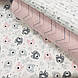 Бавовняна тканина (ТУРЦІЯ шир. 2,4 м) ведмедики рабестеро-рожеві на білому (R-G-0267), фото 3
