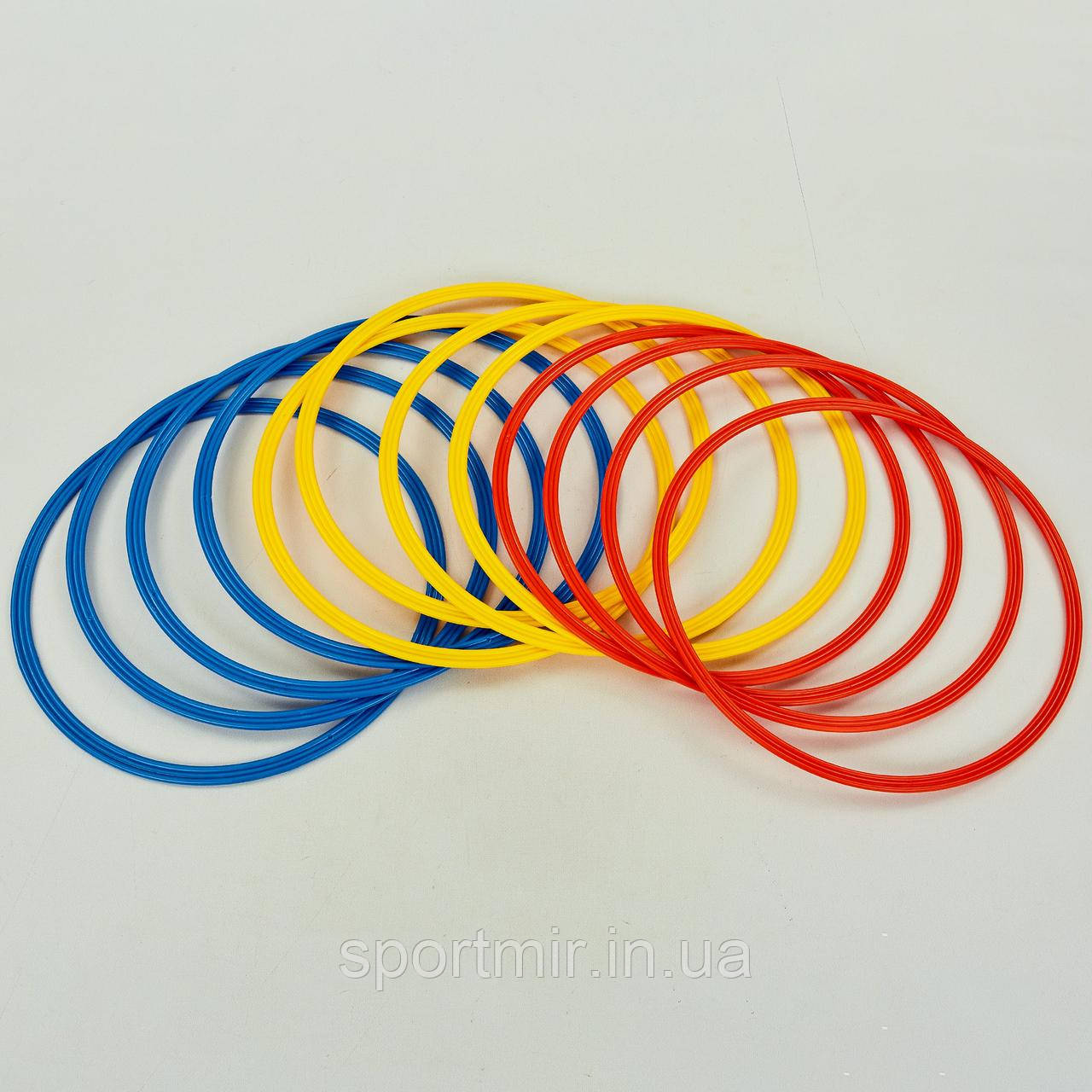 Кільця тренувальні C-0815-60 (пластик, d-60 см, у комплекті 12 шт., кольори в асортименті), фото 1