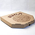 Коробка для піци бура "Тепла піца на колінах" 300*300*35, фото 3
