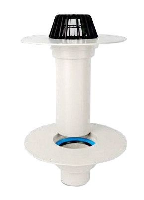 Кровільна ПВХ-лійка в зборі з підігрівом Sika S-Gully PVC DN 125 мм