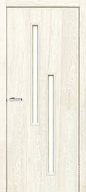 Двері міжкімнатна Оміс Т 02 з матовим склом екокошпон, колір дуб Остин