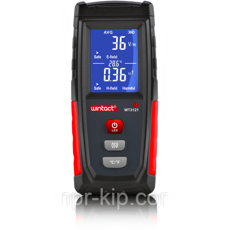 Детектор електромагнітного випромінювання WINTACT WT3121 (1-1999 В/м, 0.01μT-99.99μT)