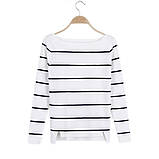 Жіноча стильна кофта в смужку чорна легка, фото 2