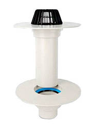 Кровільна ПВХ-лійка в зібраному вигляді Sika S-Gully PVC DN 100 мм.