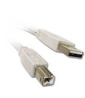 Шнур USB для принтера 4.5 мм, 1,8м, сірий