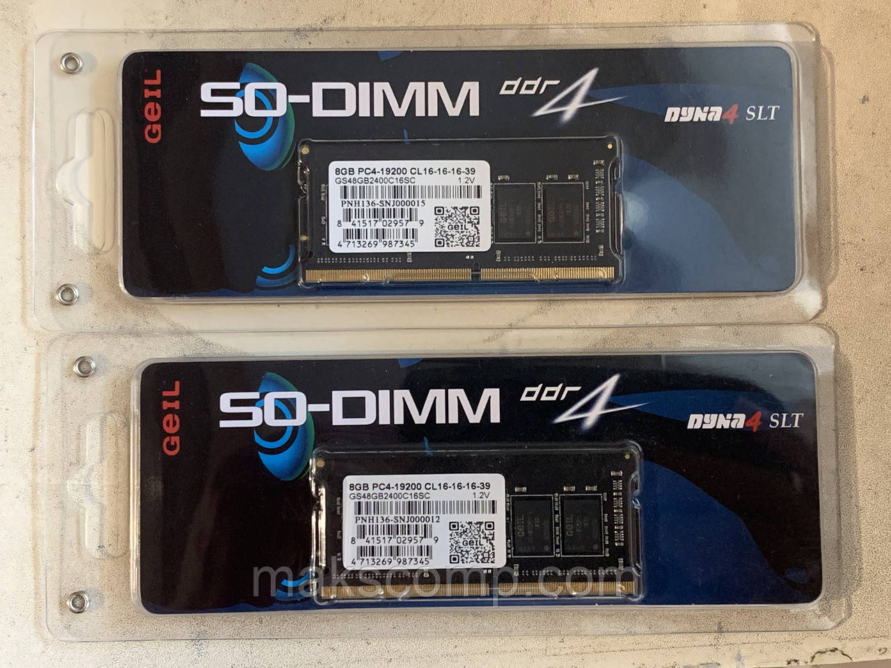 Пам'ять Corsair Geil 16 (2x8) Gb PC4-2400 DDR4 So Dimm