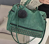 Жіноча сумка із заклепками, фото 2