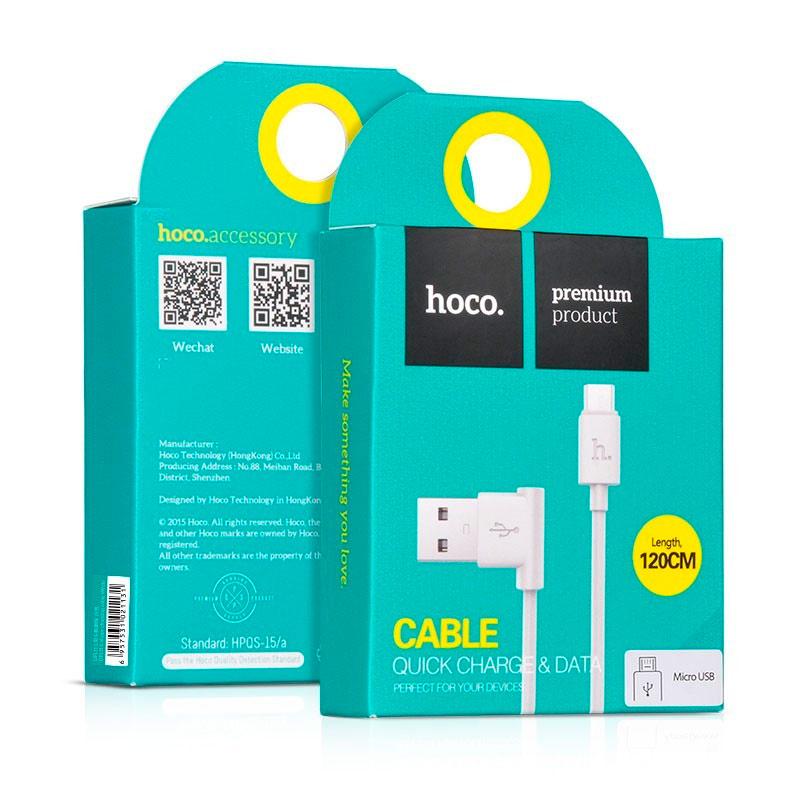 Кабель Hoco USB UPL11 прямокутний (iPhone) білий