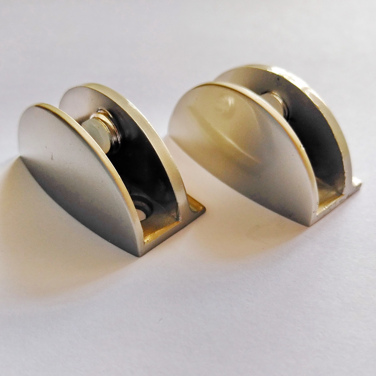 Комплект полицетримачей металевих Мушля L сатін 47*24 (2 шт), фото 1