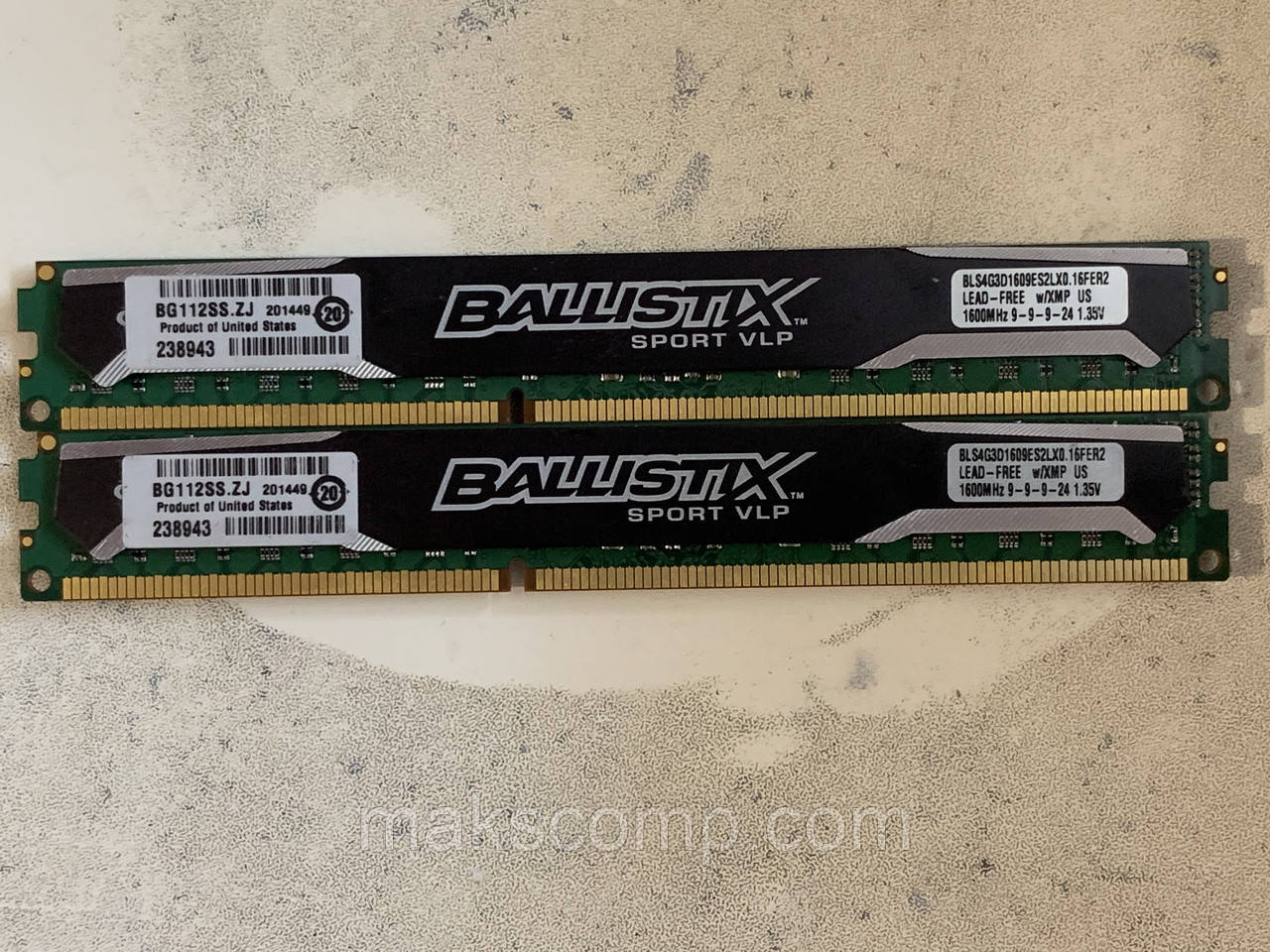 Crucial Ballistix Sport VLP 4GB PC3L-12800 (BLS4G3D1609ES2LX0)