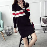 Трикотажне жіноче плаття оверсайз сірого кольору, фото 2