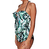 Жіночий купальник танкіні чорний з пляжного забарвленням, фото 2