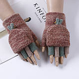 Жіночі рукавиці з відкритими пальцями сірі, фото 2