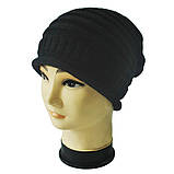 Шапка для чоловіків і жінок унісекс весна/осінь синя, фото 2