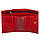 Компактний жіночий Гаманець Шкіряний Kafa з RFID захистом (AE214 red mat), фото 4